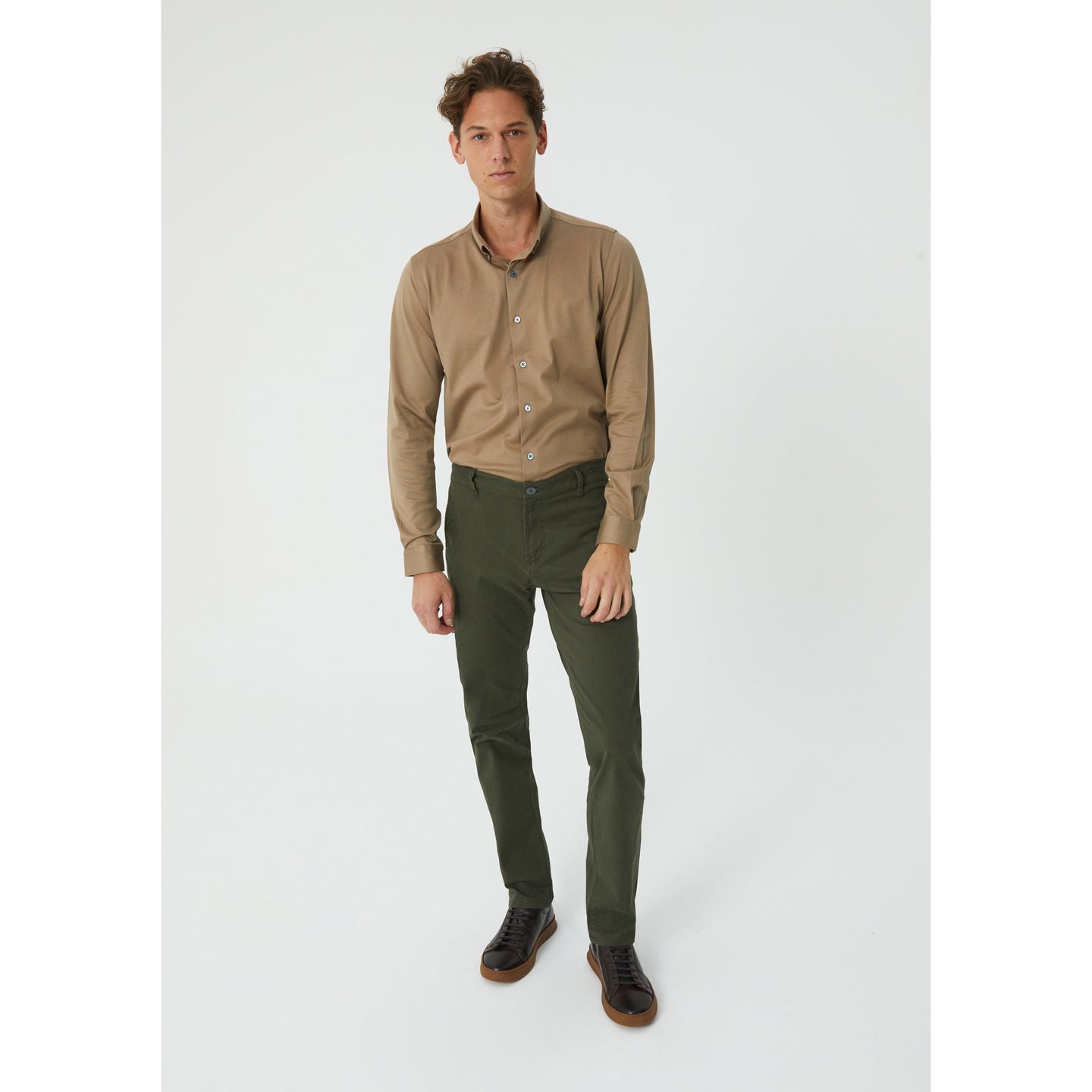 Khaki Cotton Chinos
